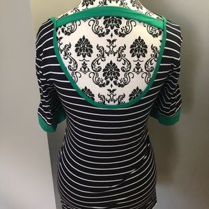 Navy/White Nautical Shirt - Open Back